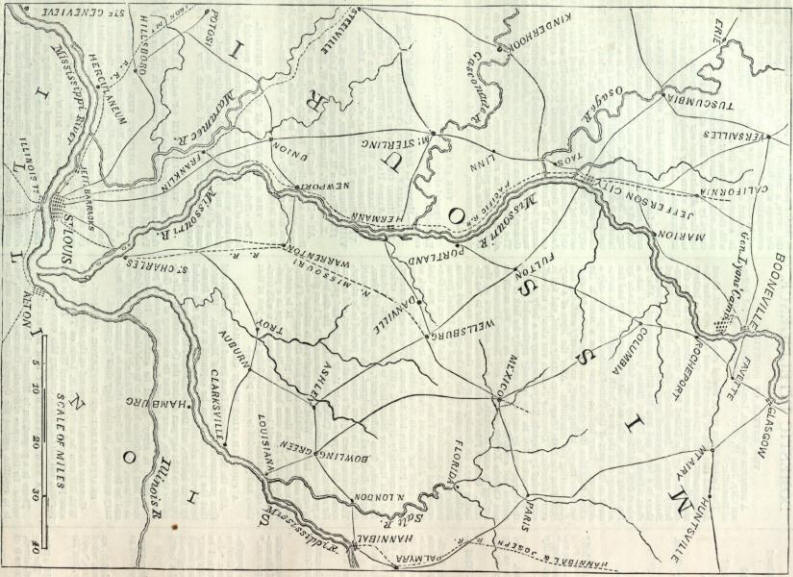 Civil War Map Missouri