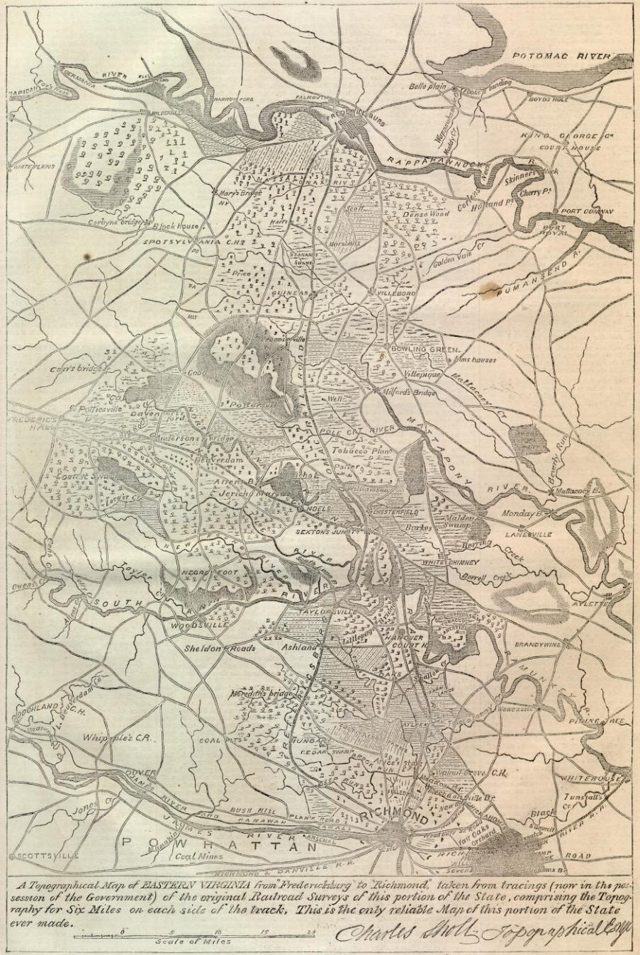 Map of the Battle of Fredericksburg