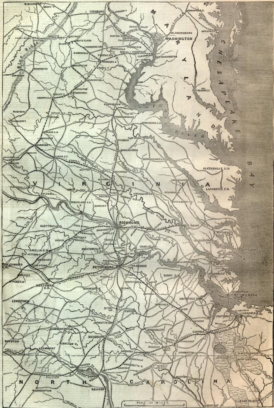 Virginia Civil War Map