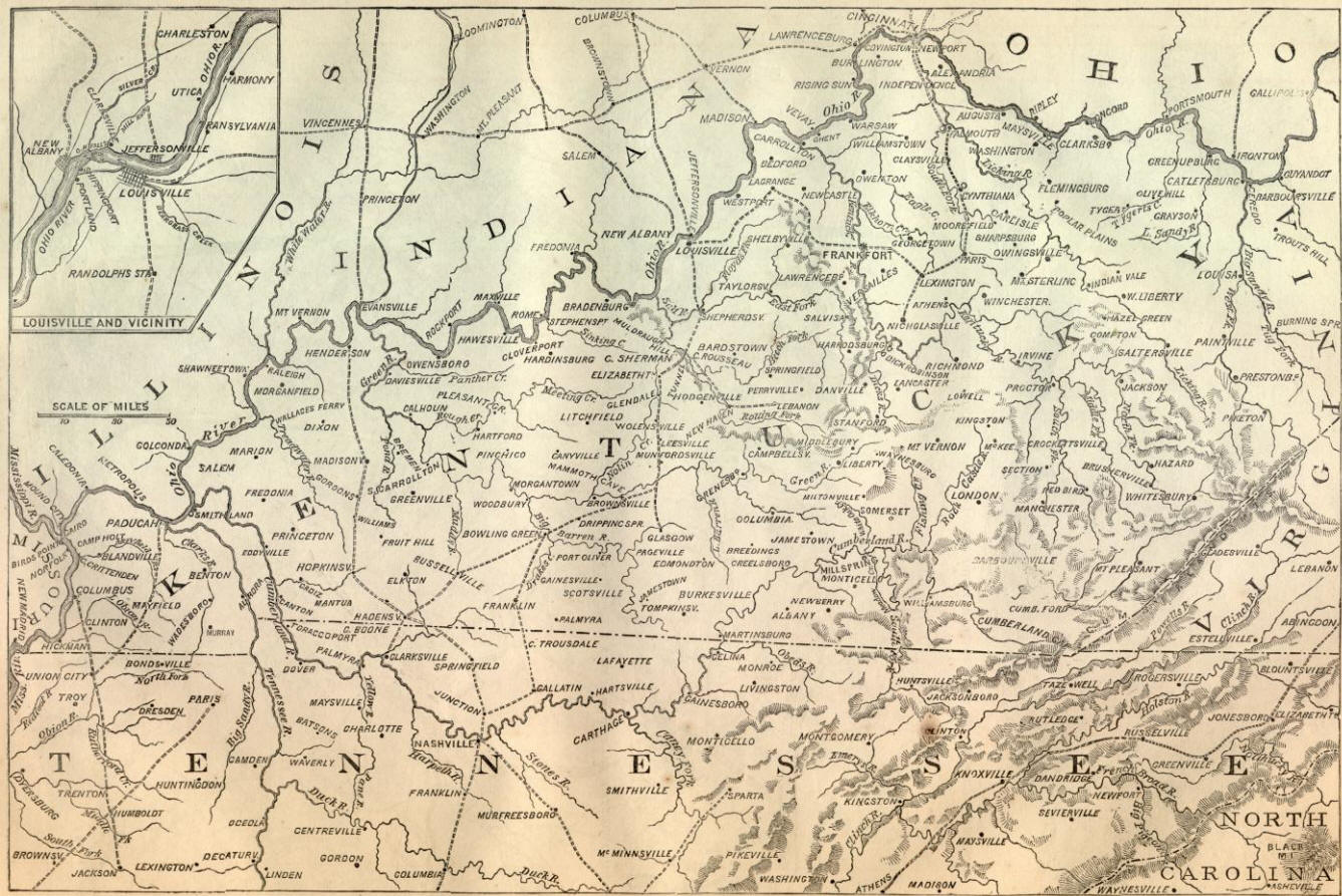 Battle Map of Kentucky