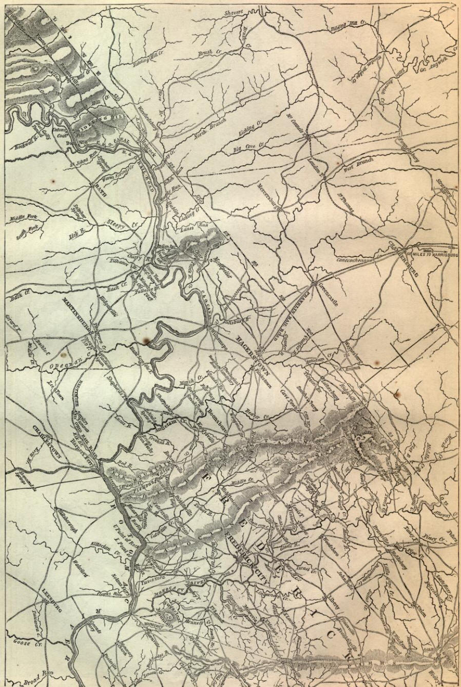 Rebel Raid in Maryland Map
