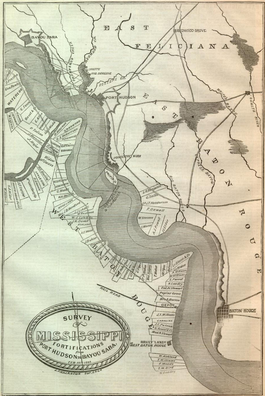 Port Hudson Map
