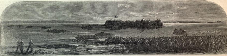 Evacuation of Morris Island in the Civil War