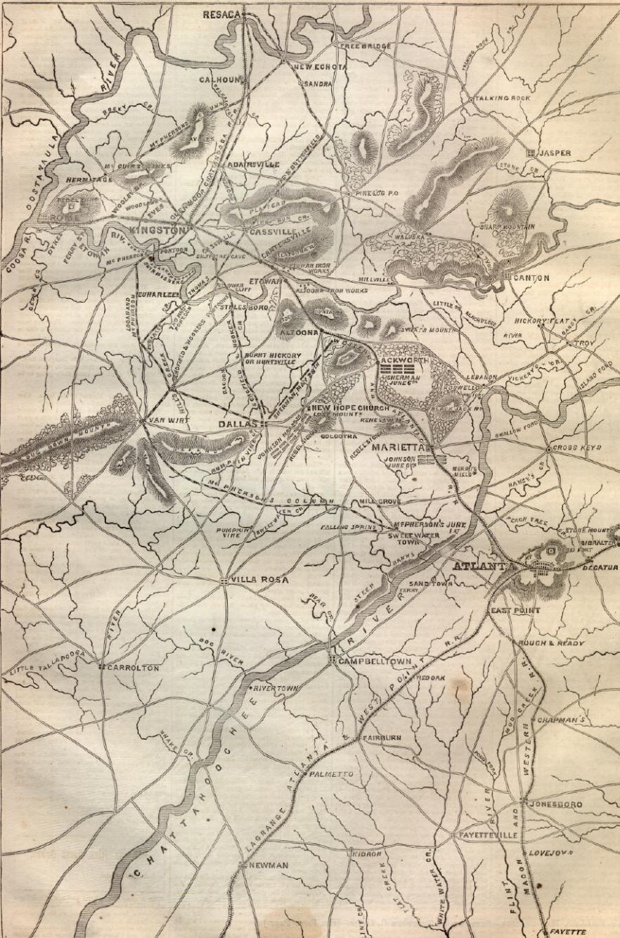 Map of Sherman's March through Georgia