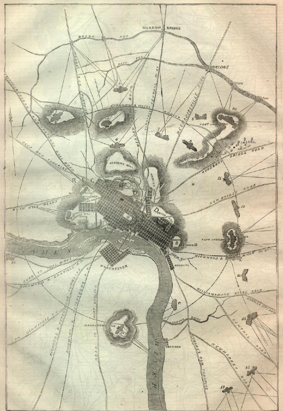 Civil War Richmond Battle Map