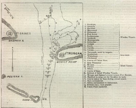 Mobile Bay Battle Map