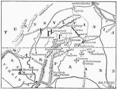 Gettysburg Map of Battle