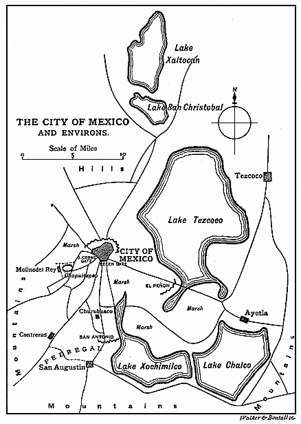 Map of the City of Mexico and environs.
