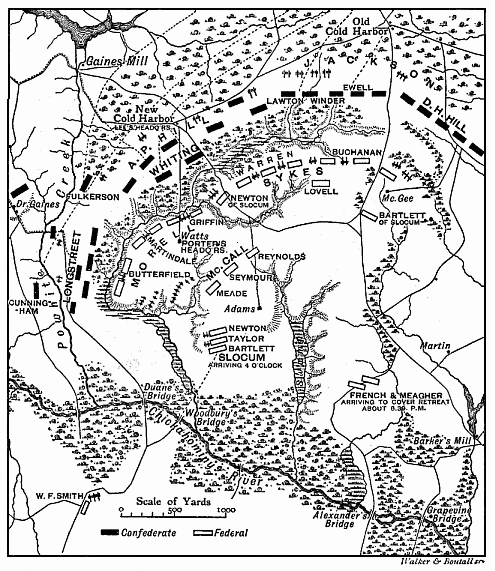 Battle of Gaines' Mill Map