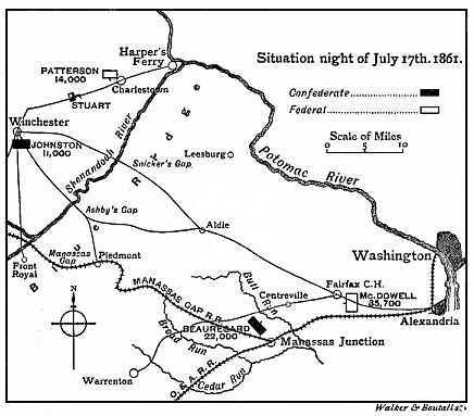 Stonewall Jackson at Bull Run map
