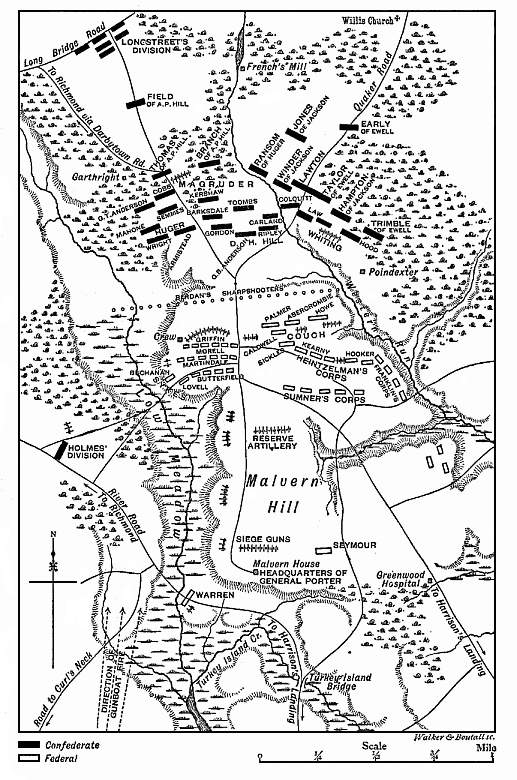 Battle of Malvern Hill Map