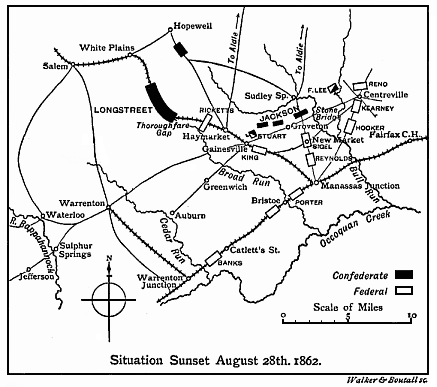 Second Bull Run Map of Battle