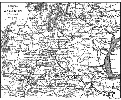 Battle Map Warrenton, Virginia.