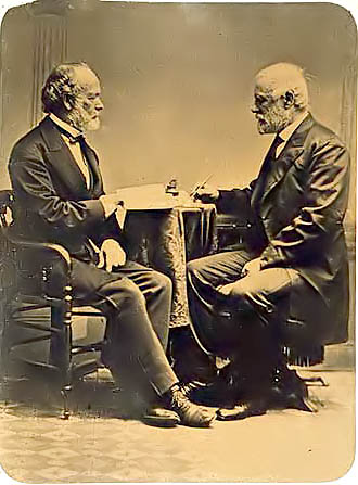 Picture of Robert E. Lee and Joseph Johnston