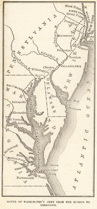 Washington Yorktown Map