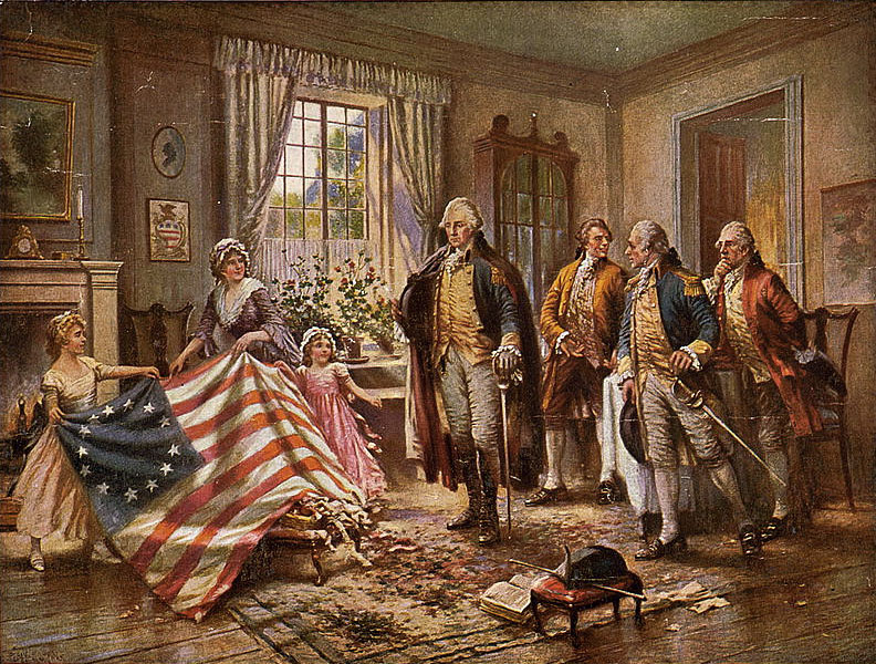 Betsy Ross and Flag