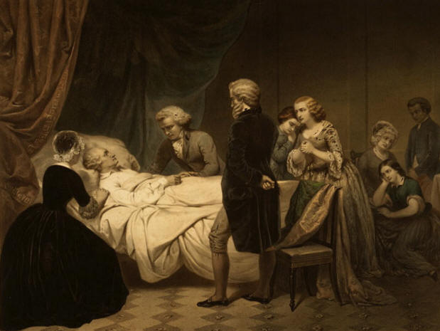George Washington on Death Bed