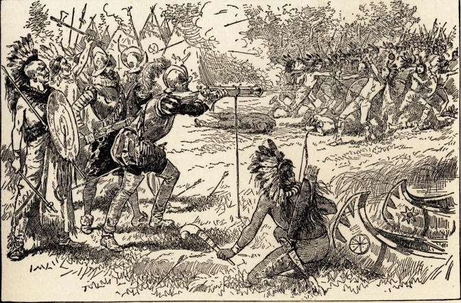 Champlain's Fight with Iroquois Indians