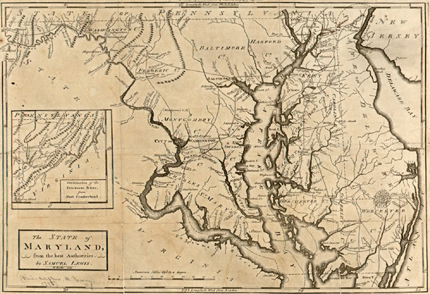 Map of Maryland Colony