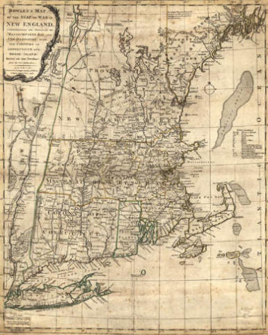 Map of New England Colony