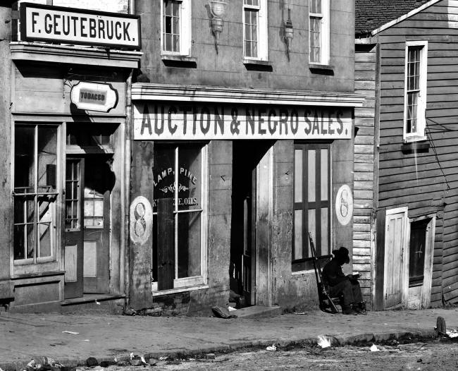 A Slave Market in Atlanta Georgia in 1864
