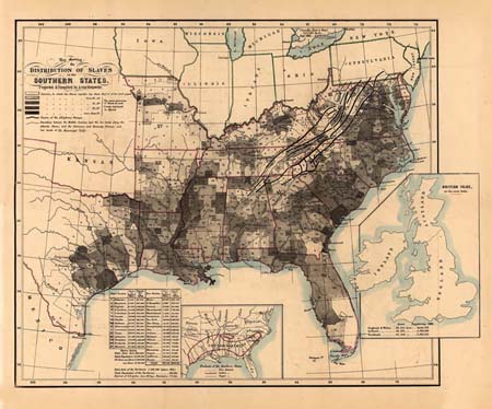 slavery in united states. United States Slave Map