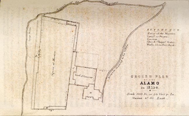 Battle of the Alamo Map