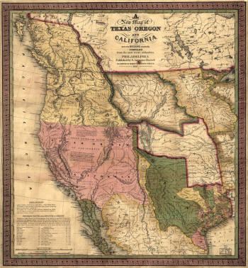 california gold rush map. Map of the California
