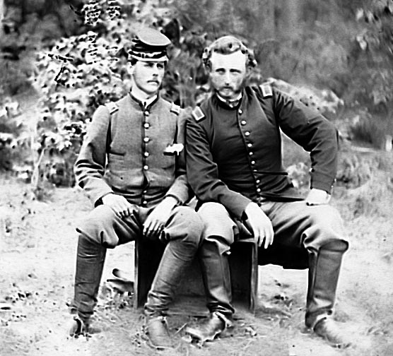 Custer and a Rebel Prisoner