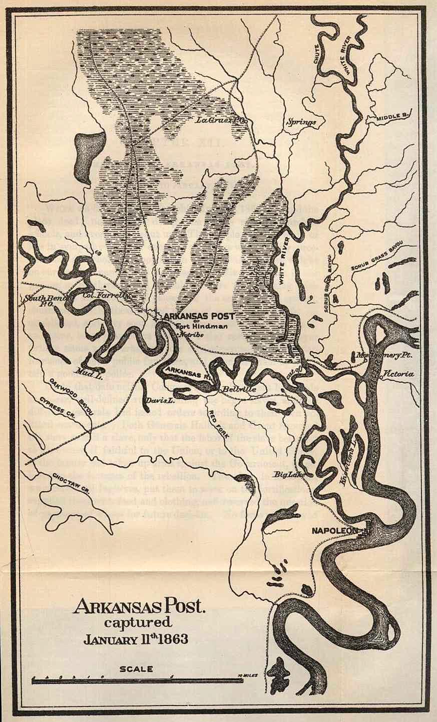 Arkansas Post Battle Map