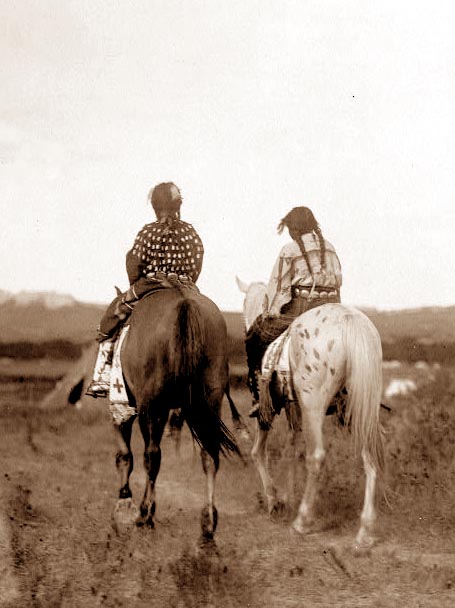 Indian Girls on Horseback